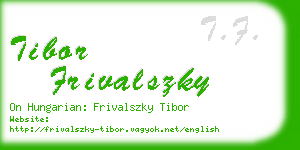 tibor frivalszky business card